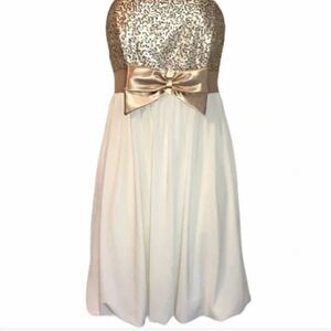 Vintage Jessica McClintock For Gunne Sax Strapless Sequin Dress